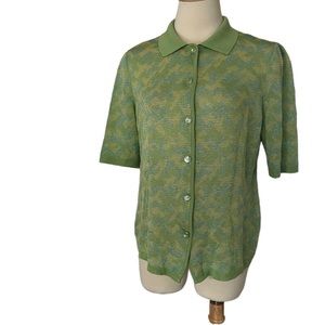 Trieste green knit blouse